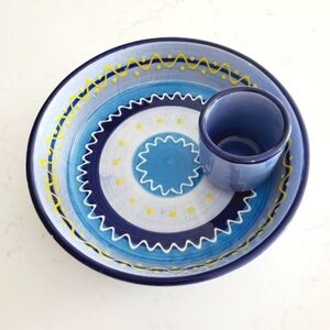 Handcrafted Spain Hand painted Olive Server